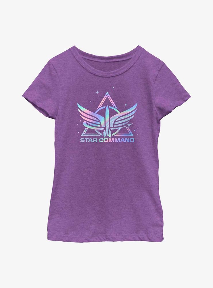 Disney Pixar Lightyear Star Command Rainbow Youth Girls T-Shirt