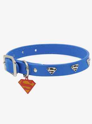 DC Comics Superman with Super Shield Charms Dog Collar