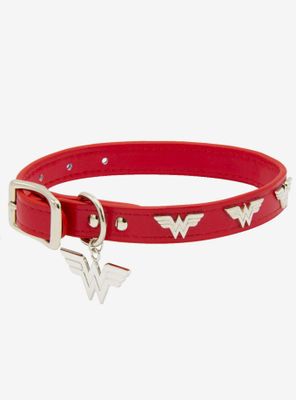 DC Comics Wonder Woman with WW Icon Charms Dog Collar