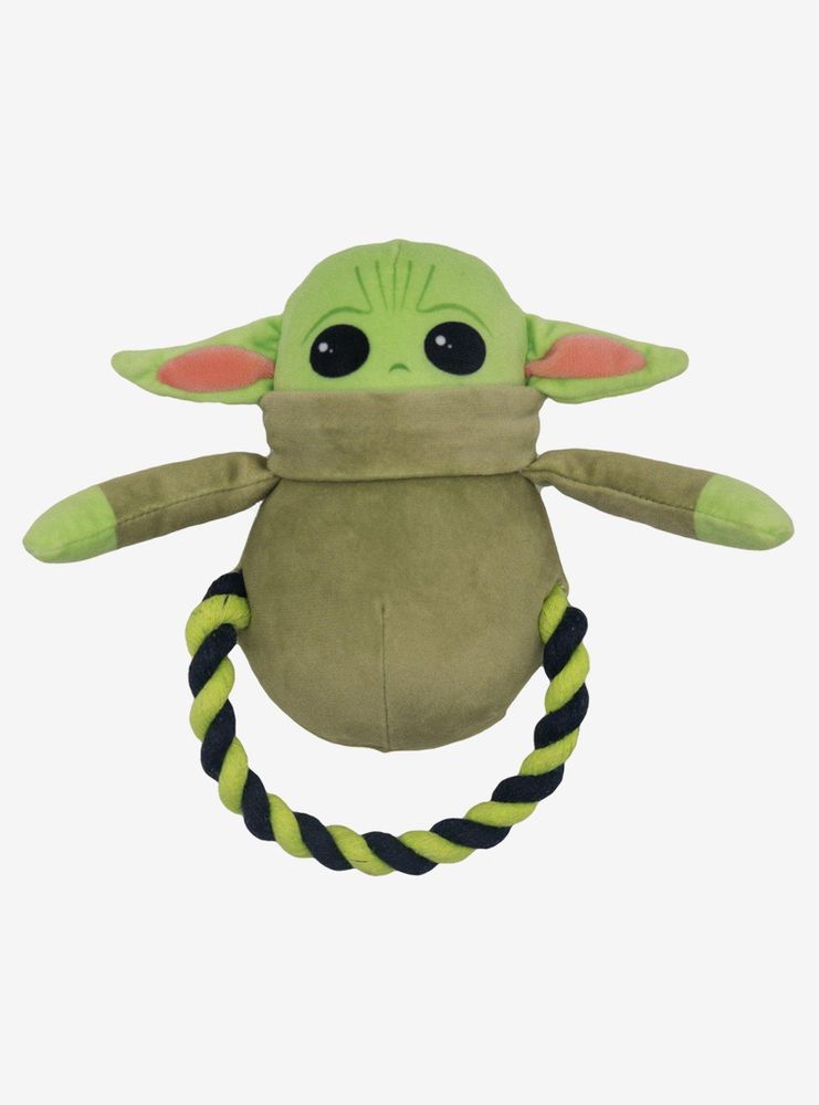 Star Wars The Child Green Black Plush and Round Rope Dog Toy
