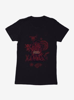 Game Of Thrones Blood Stained Throne Womens T-Shirt