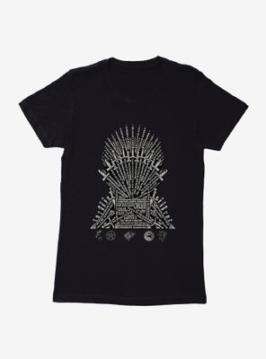 Game Of Thrones Episode Names Throne Womens T-Shirt
