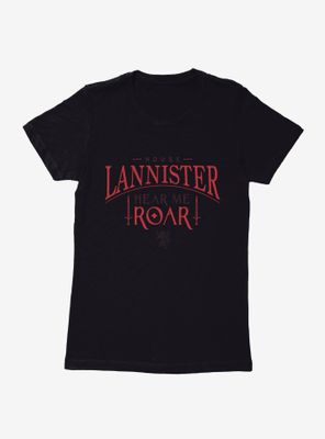 Game Of Thrones House Lannister Hear Me Roar Womens T-Shirt