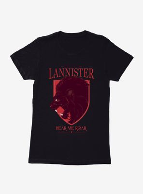 Game Of Thrones House Lannister Lion Words Womens T-Shirt