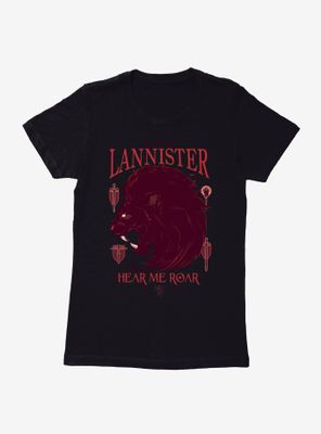 Game Of Thrones House Lannister Words Womens T-Shirt
