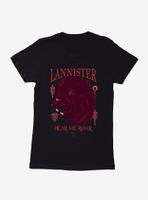 Game Of Thrones House Lannister Words Womens T-Shirt
