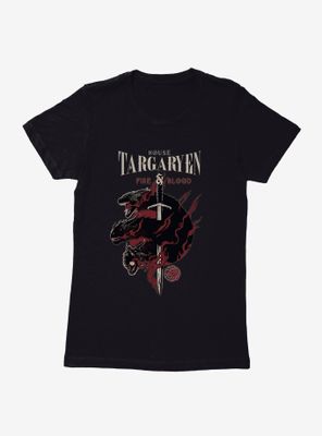 Game Of Thrones House Targaryen Words Womens T-Shirt