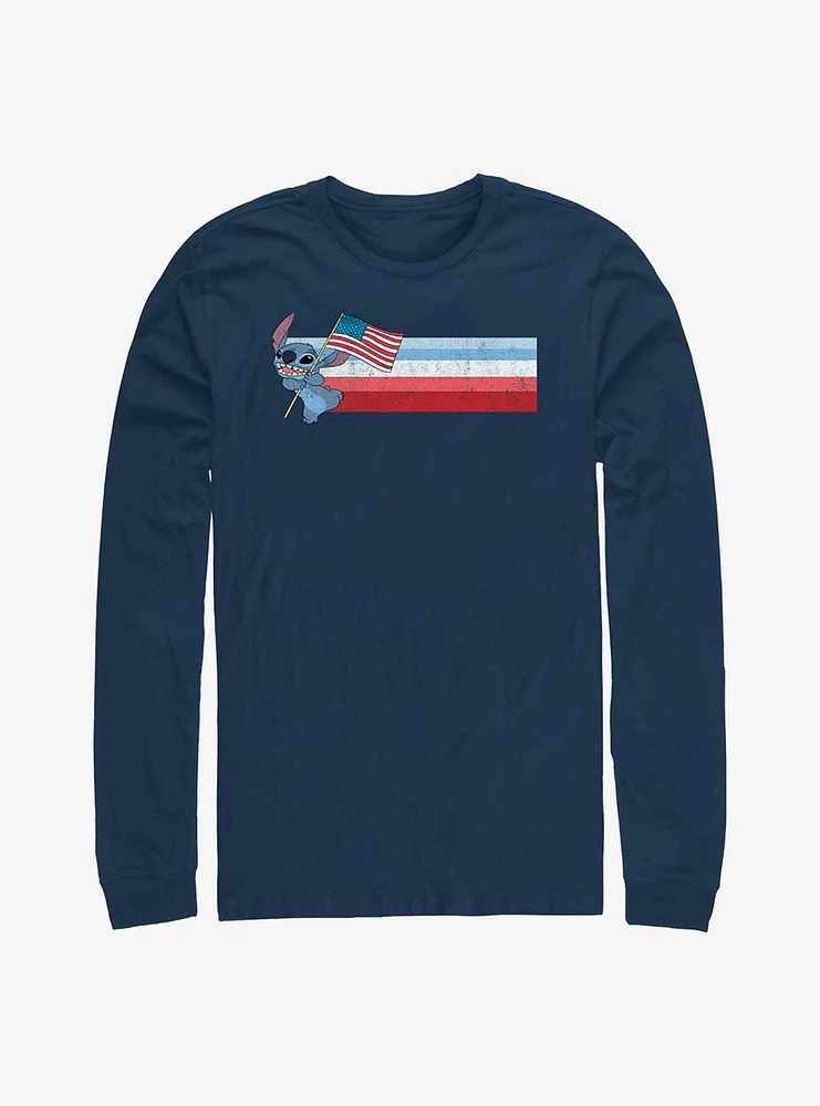 Disney Lilo & Stitch Patriotic Long Sleeve T-Shirt