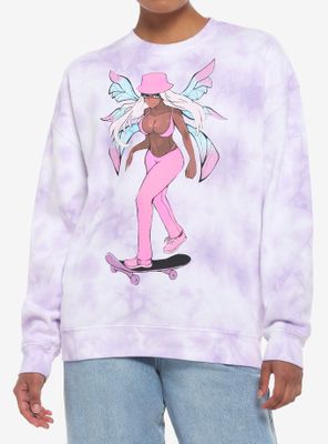 Fairy Skater Girl Tie-Dye Girls Sweatshirt By Proper Gnar