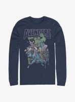 Marvel Avengers Comic Retro Group Long Sleeve T-Shirt