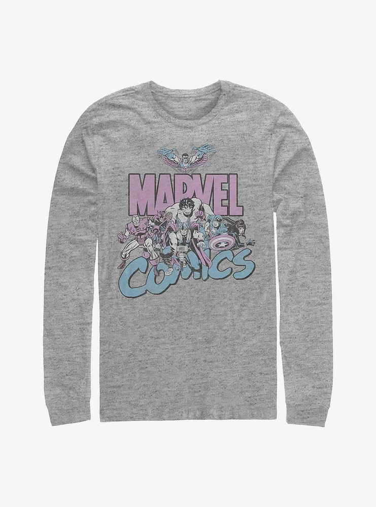 Marvel Avengers Pastel Group Attack Long Sleeve T-Shirt