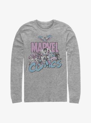 Marvel Avengers Pastel Group Attack Long Sleeve T-Shirt