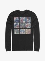 Marvel Avengers Square Comic Panels Long Sleeve T-Shirt