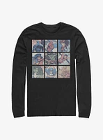Marvel Avengers Square Comic Panels Long Sleeve T-Shirt