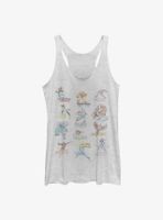 Marvel Avengers Character Chart Womens Tank Top