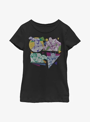 Marvel Avengers 80s Retro Heroes Youth Girls T-Shirt