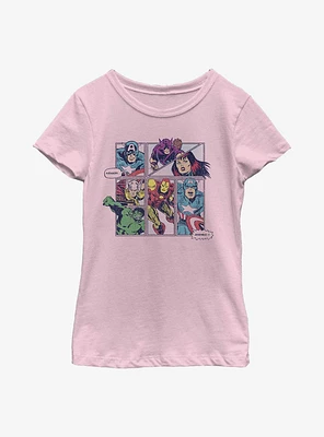 Marvel Avengers Assemble Panels Youth Girls T-Shirt