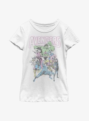 Marvel Avengers Comic Retro Group Youth Girls T-Shirt