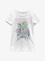 Marvel Avengers Comic Retro Group Youth Girls T-Shirt