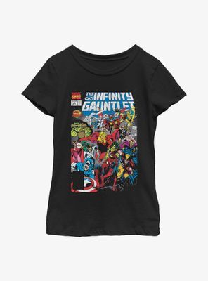 Marvel Avengers Infinity Gauntlet Comic Cover Youth Girls T-Shirt