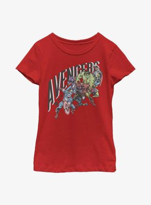 Marvel Avengers Pastel Group Youth Girls T-Shirt