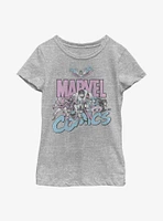 Marvel Avengers Pastel Group Attack Youth Girls T-Shirt