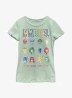 Marvel Avengers Faces Youth Girls T-Shirt