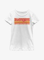 Marvel Avengers Retro Line Title Youth Girls T-Shirt