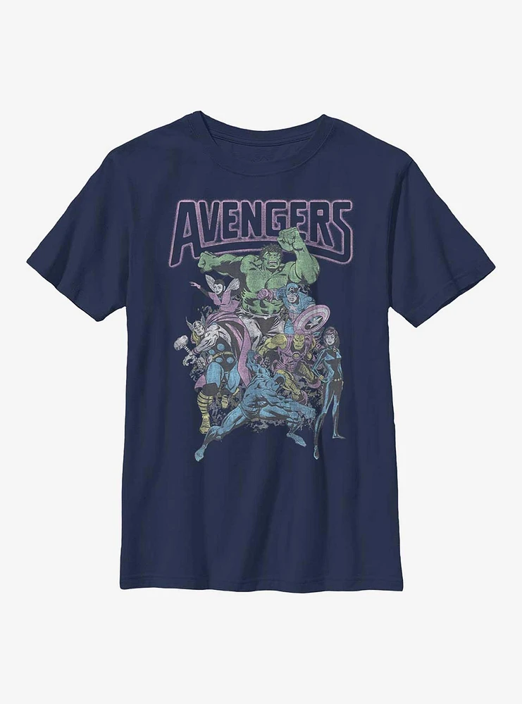 Marvel Avengers Comic Retro Group Youth T-Shirt