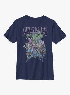 Marvel Avengers Comic Retro Group Youth T-Shirt