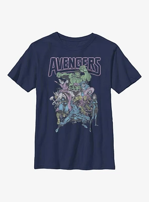 Marvel Avengers Comic Retro Group Youth T-Shirt