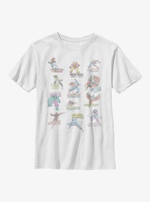 Marvel Avengers Character Chart Youth T-Shirt