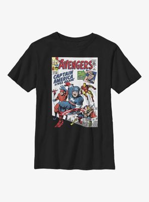 Marvel Avengers Comic Captain America Lives Again Youth T-Shirt