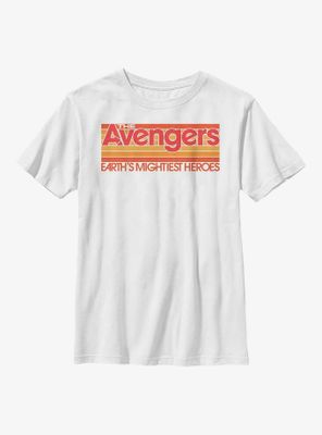Marvel Avengers Retro Line Title Youth T-Shirt