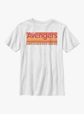 Marvel Avengers Retro Line Title Youth T-Shirt