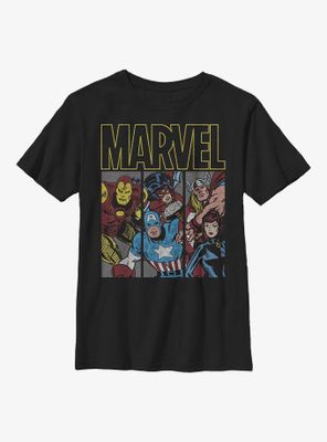 Marvel Avengers Tri Panel Heroes Youth T-Shirt
