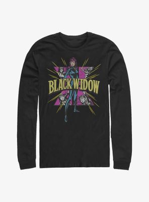 Marvel Black Widow Hero Symbol Fill Long Sleeve T-Shirt