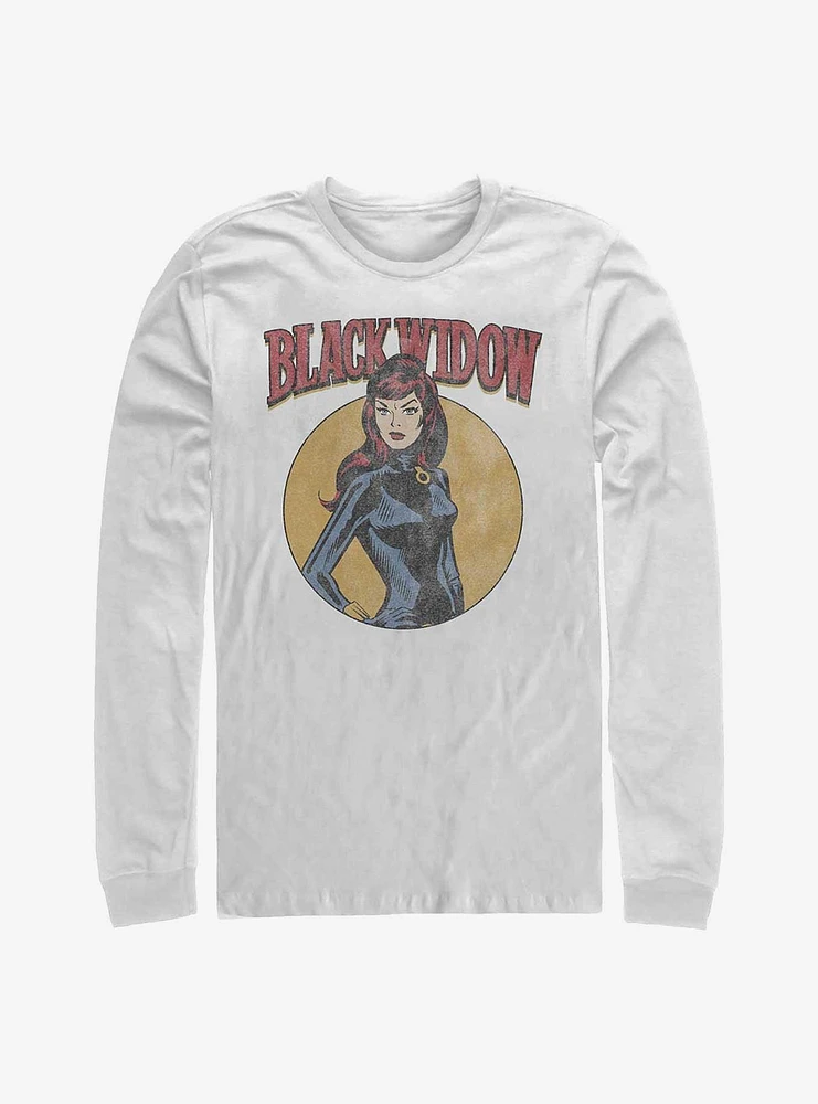 Marvel Black Widow Hero Pose Long Sleeve T-Shirt