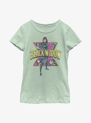 Marvel Black Widow Hero Symbol Fill Youth Girls T-Shirt