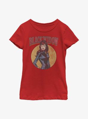 Marvel Black Widow Hero Pose Youth Girls T-Shirt