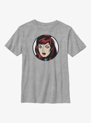 Marvel Black Widow Face Youth T-Shirt