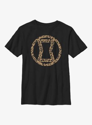 Marvel Black Widow Icon Leopard Fill Youth T-Shirt