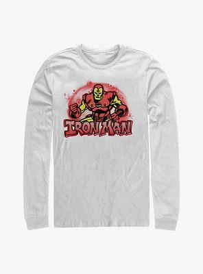Marvel Iron Man Airbrushed Long Sleeve T-Shirt