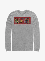 Marvel Logo Character Fill Long Sleeve T-Shirt