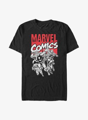 Marvel Heroes Attack T-Shirt