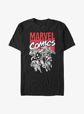 Marvel Heroes Attack T-Shirt