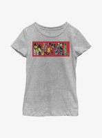 Marvel Logo Character Fill Youth Girls T-Shirt