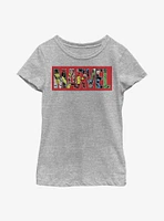 Marvel Logo Character Fill Youth Girls T-Shirt