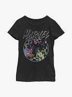 Marvel Retro Grunge Heroes Youth Girls T-Shirt