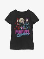 Marvel Scarlet Witch, Captain & Black Widow Youth Girls T-Shirt